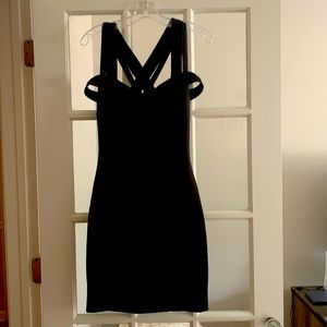 Size Medium Solid Black Cocktail Dress- Great Condition